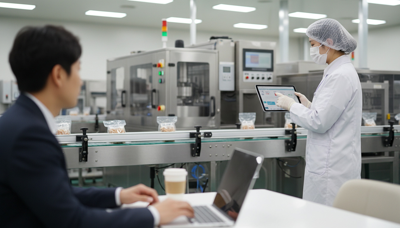 식품안전관리인증(HACCP) 의무화 확대에 따른 스마트 HACCP 관리 장면